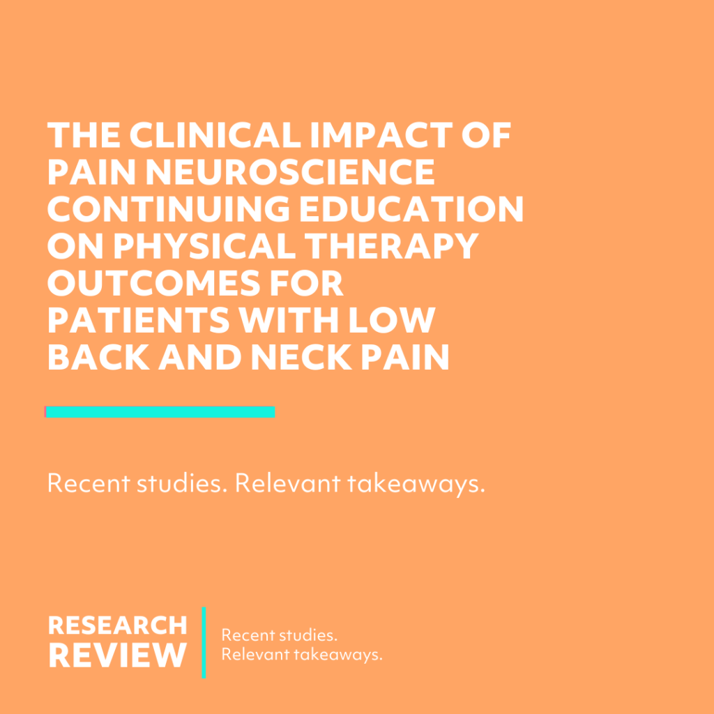 research-the-clinical-impact-of-pain-neuroscience-continuing-education