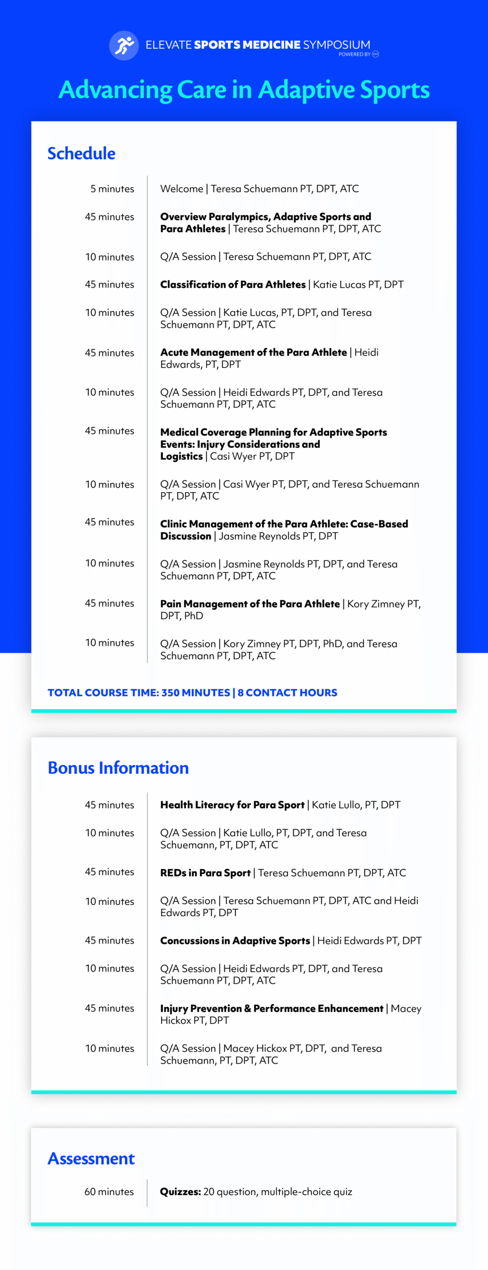 EIM Elevate Sports Medicine Symposium Schedule 06.2026