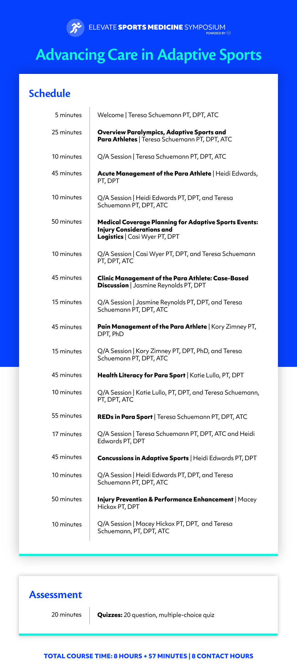 EIM Elevate Sports Medicine Symposium Schedule 09.2026